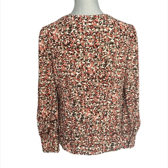 Chadwicks Brown Printed Long Sleeve Top Size 8P - Picture 3 of 5